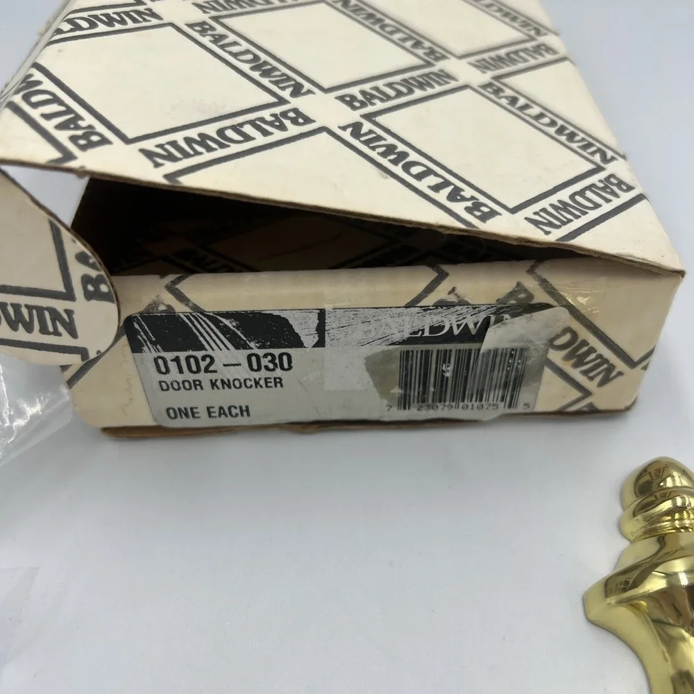 Vintage Baldwin Solid Brass Door Knocker Polished Imperial Style‎ - New in box!